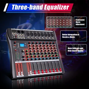 8 Channel Mixing Console Bluetooth MP3 Recorder