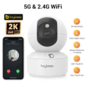 BoyKeep 3MP 5G/2.4GHz WiFi Indoor Home Security IP Smart Baby Monitor
